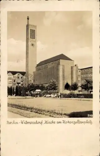 Ak Berlin Wilmersdorf, Kirche, Hohenzollernplatz