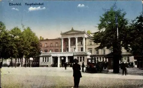 Ak Elberfeld Wuppertal, Hauptbahnhof