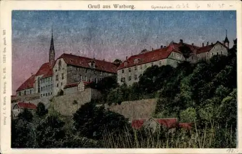 Ak Warburg in Westfalen, Gymnasium