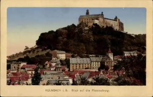 Ak Kulmbach in Oberfranken, Panorama, Plassenburg