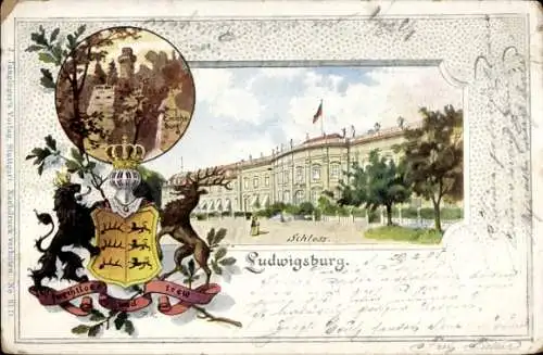 Wappen Ak Ludwigsburg in Baden Württemberg, Schloss, Emichsburg