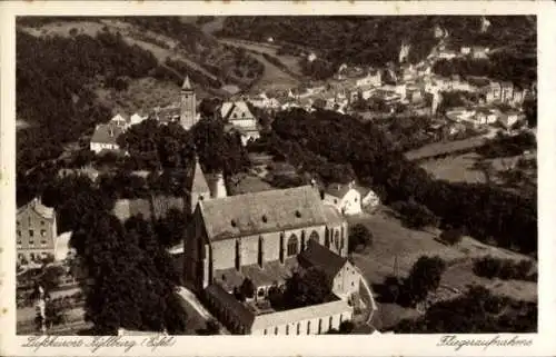 Ak Kyllburg in der Eifel, Luftbild vom Ort, Kirche