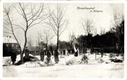 Ak Kaunas Kowno Kauen Litauen, Ehrenfriedhof, I. WK