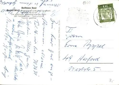 Ak Berlin Lichtenberg, Ballhaus Resi, Rosenfelde