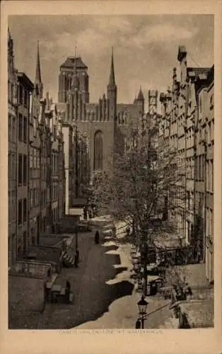 Ak Gdańsk Danzig, Frauengasse, Marienkirche