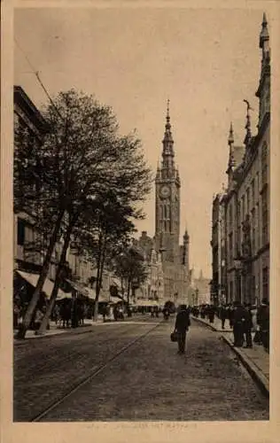 Ak Gdańsk Danzig, Langgasse, Rathaus