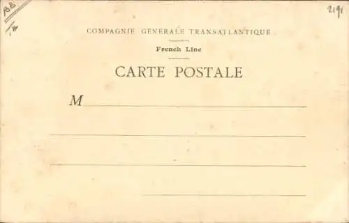 Ak Paquebot La Provence, CGT