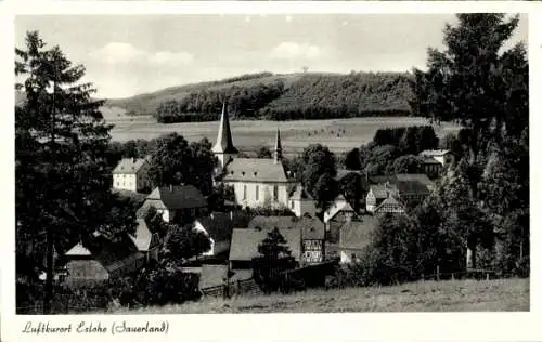 Ak Eslohe im Sauerland, Teilansicht, Kirche