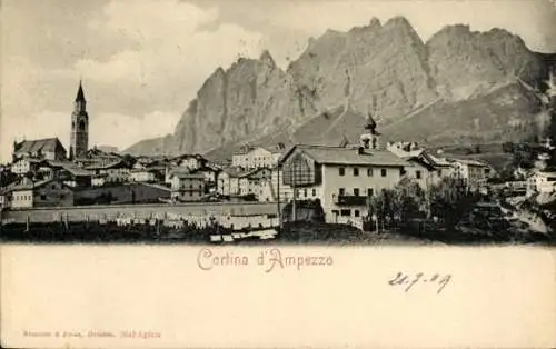 Ak Cortina d'Ampezzo Veneto, Gesamtansicht