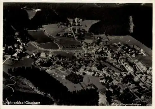 Ak Hahnenklee Bockswiese Goslar im Harz, Fliegeraufnahme