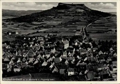 Ak Kirchehrenbach Oberfranken, Fliegeraufnahme mit dem Walberla