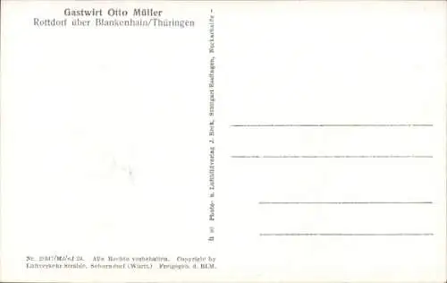 Ak Rottdorf Blankenhain in Thüringen, Fliegeraufnahme