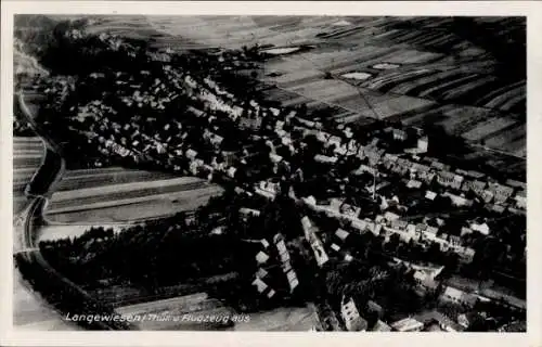 Ak Langewiesen Ilmenau am Thüringer Wald, Fliegeraufnahme