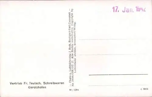 Ak Gerolzhofen in Unterfranken, Fliegeraufnahme