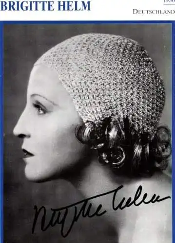 Ak Schauspielerin Brigitte Helm, Metropolis, Seitenportrait, Autogramm