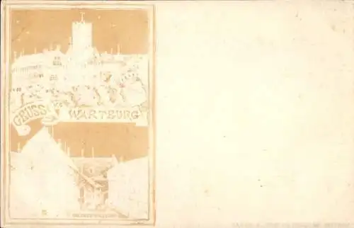 Präge Ak Lutherstadt Eisenach in Thüringen, Wartburg