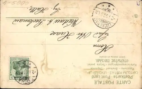 Präge Passepartout Ak Erfurt in Thüringen, Post