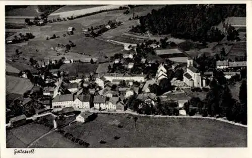 Ak Gotteszell in Niederbayern, Fliegeraufnahme