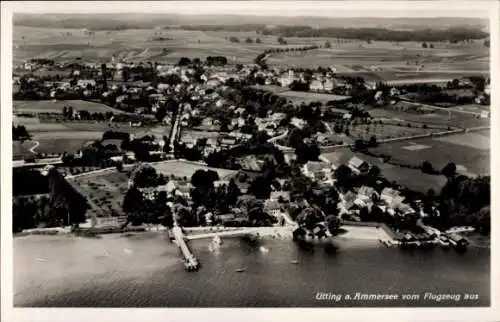 Ak Utting am Ammersee Oberbayern, Fliegeraufnahme