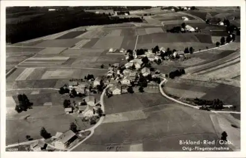 Ak Birkland Peiting in Oberbayern, Fliegeraufnahme