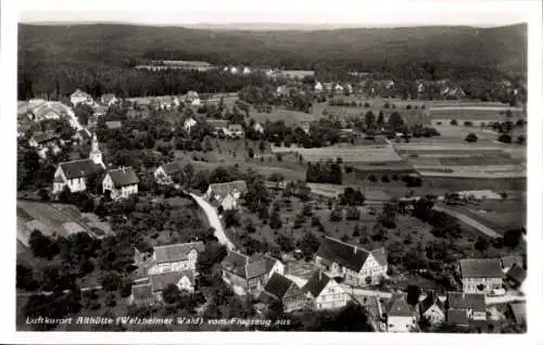 Ak Althütte in Württemberg, Welzheimer Wald, Fliegeraufnahme