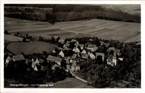 Ak Obergröningen Baden Württemberg, Fliegeraufnahme