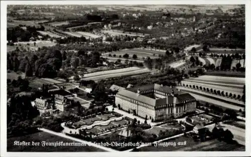 Ak Erlenbad Obersasbach Sasbach in der Ortenau, Kloster der Franziskanerinnen, Fliegeraufnahme