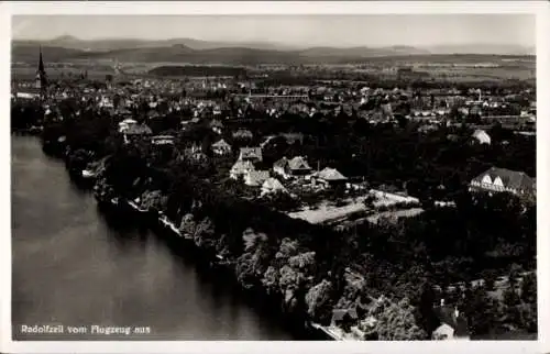 Ak Radolfzell am Bodensee, Fliegeraufnahme