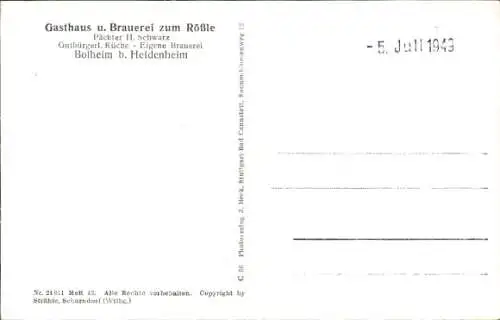 Ak Bolheim Herbrechtingen in Württemberg, Fliegeraufnahme