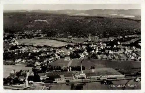 Ak Unterurbach Urbach im Remstal, Fliegeraufnahme