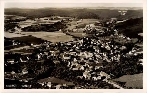 Ak Baienfurt in Oberschwaben Württemberg, Fliegeraufnahme, Rittlers Waldbad