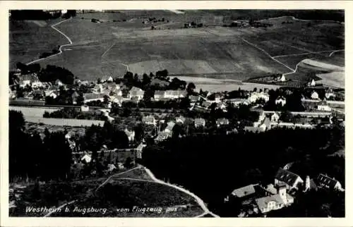 Ak Westheim bei Augsburg Neusäß in Schwaben, Fliegeraufnahme