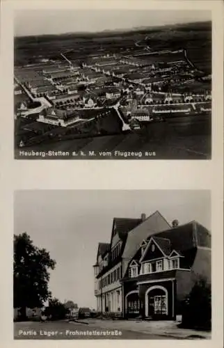 Ak Stetten am kalten Markt, Lager Heuberg, Fliegeraufnahme, Frohnstetterstraße