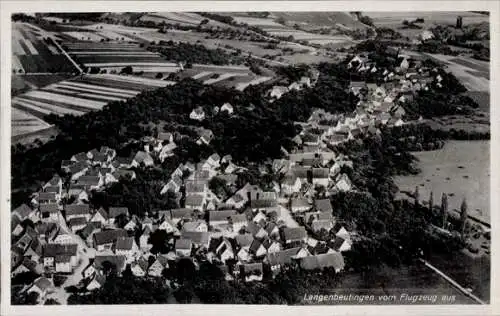 Ak Langenbeutingen Langenbrettach in Würtemberg, Fliegeraufnahme