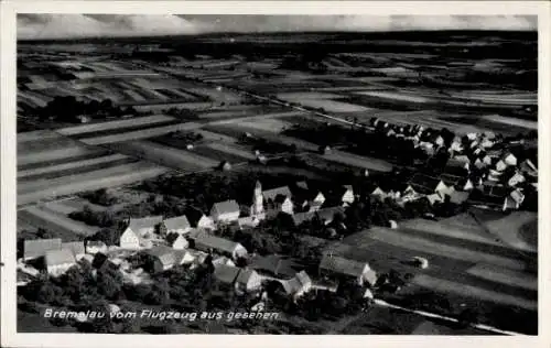 Ak Bremelau Münsingen in Baden Württemberg, Fliegeraufnahme, Stadtpanorama