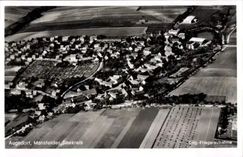 Ak Augsdorf Gerbstedt im Harzvorland, Fliegeraufnahme