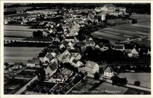 Ak Wiblingen Ulm an der Donau, Panorama, Schloss, Fliegeraufnahme