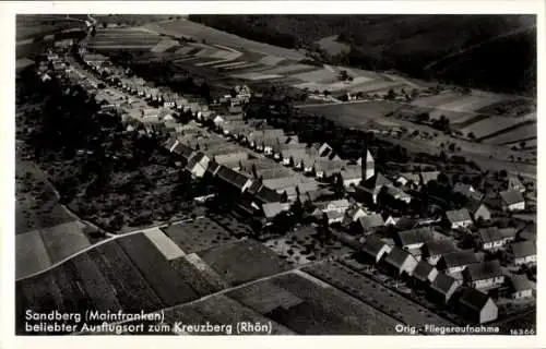 Ak Sandberg in der Rhön Unterfranken Bayern, Fliegeraufnahme