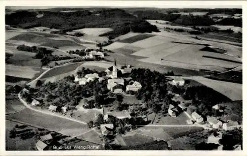 Ak Weng Bad Griesbach im Rottal Niederbayern, Fliegeraufnahme