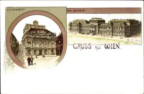 Litho Wien, Alte Universität, Neue Universität