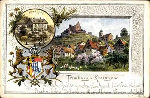 Wappen Künstler Ak Elfershausen in Unterfranken, Trimburg, Klaushof