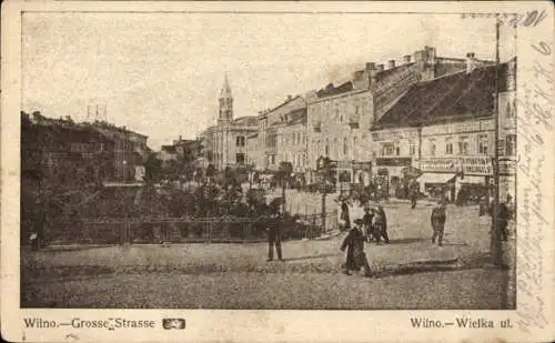 Ak Vilnius Wilna Wilno Litauen, Große Straße