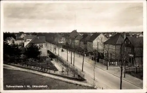 Ak Schwarzheide in der Niederlausitz, Wandelhof, Straßenpartie, Wohnhäuser