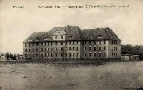 Ak Bornstedt Potsdam in Brandenburg, Bornstedter Feld, Kaserne 15. Jäger Bataillon, Garde Jäger