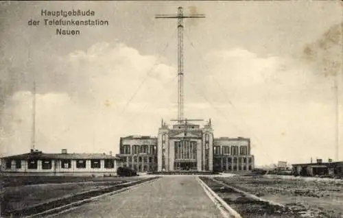 Ak Nauen im Havelland, Hauptgebäude der Telefunkenstation