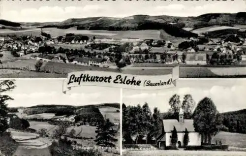 Ak Eslohe im Sauerland, Panorama, am Bottenberg, Rochus-Kapelle