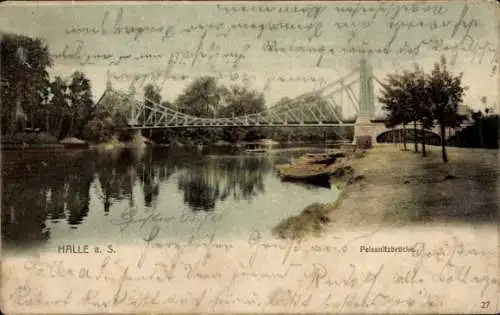 Ak Halle an der Saale, Peissnitzbrücke