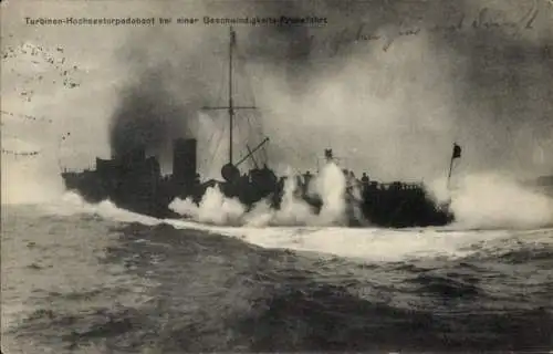 Ak Deutsches Kriegsschiff, Turbinen Hochseetorpedoboot