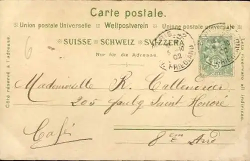 Ak Frau in Tracht aus Unterwalden, Rosenkranz und Bibel