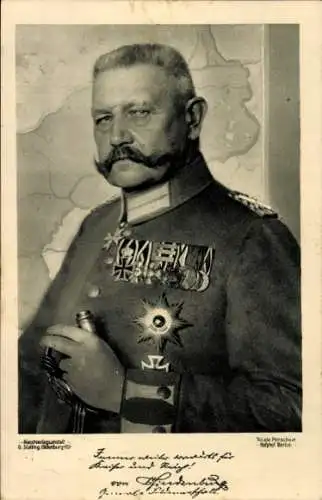 Ak Generalfeldmarschall Paul von Hindenburg, Portrait